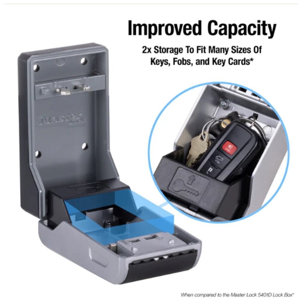 🔐 NEW Master Lock Wall Mount Key Safe – Heavy Duty Storage Holds 10+ Keys 5481D - Picture 4 of 5